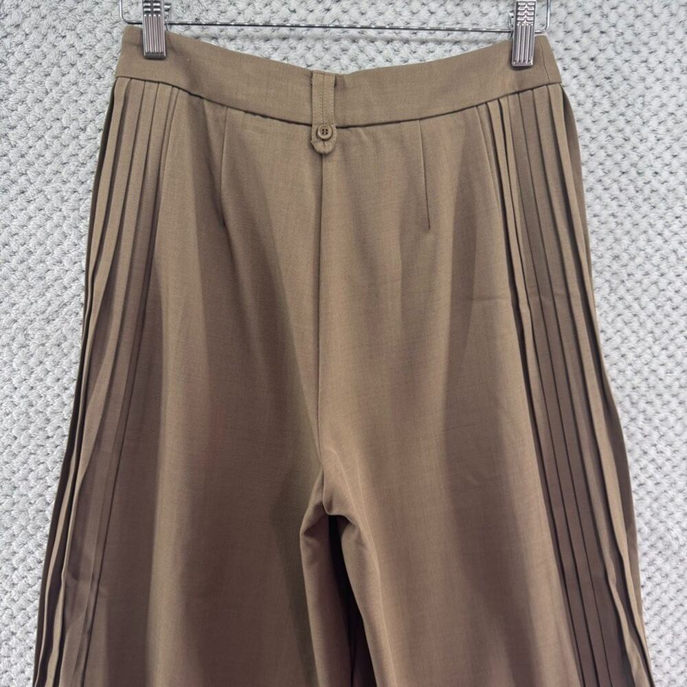 Commense Pants Womens S Brown High Rise Wide Leg Palazzo Pleaded Side Career New - Picture 7 of 15